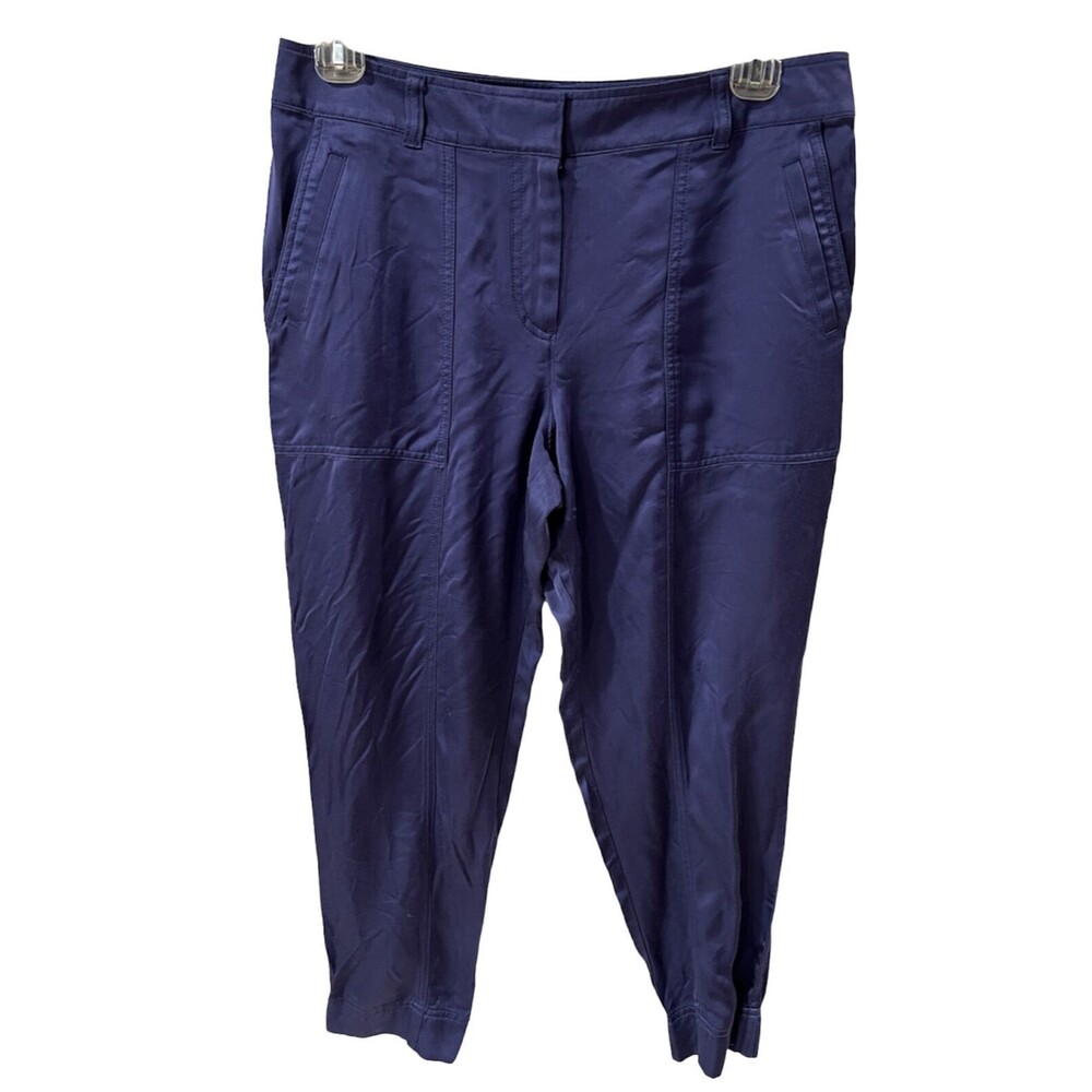 Ann Taylor Loft Pants Women Sz 8 Ankle Jogger Elastic Pockets casual urban New - Picture 2 of 14